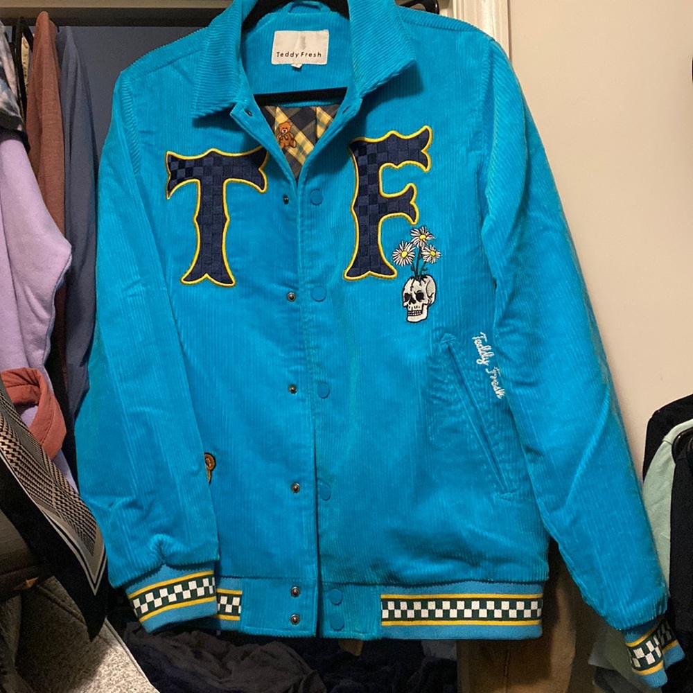 Rare Teal Corduroy Teddy Fresh Jacket